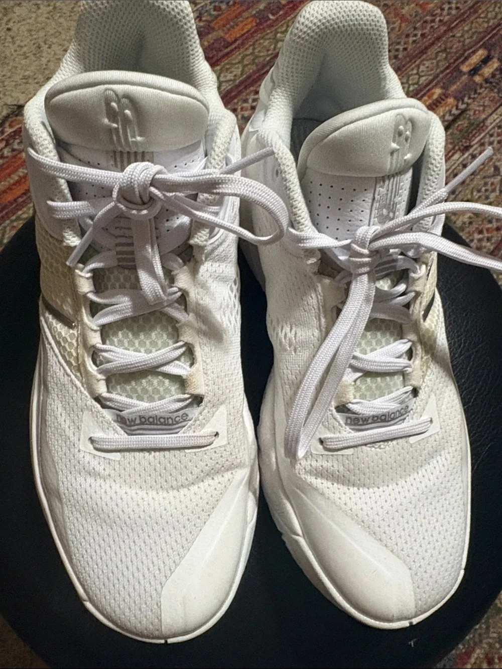 New Balance Women's White and Cream basketball Athletic Sneakers Unisex.